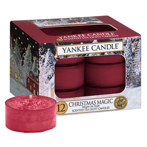 Yankee Candle červené vonné čajové svíčky Christmas Magic - Different.cz