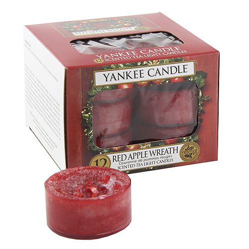 Yankee Candle vonné čajové svíčky Red Apple Wreath - Different.cz