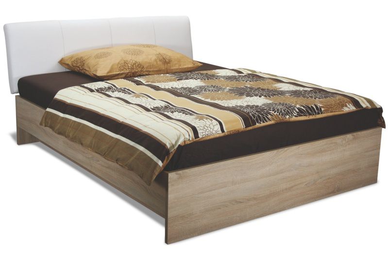 Manželská postel s úložným prostorem REA Saxana Up 160x200 cm - výběr barev - buk - Nábytek Harmonia s.r.o.