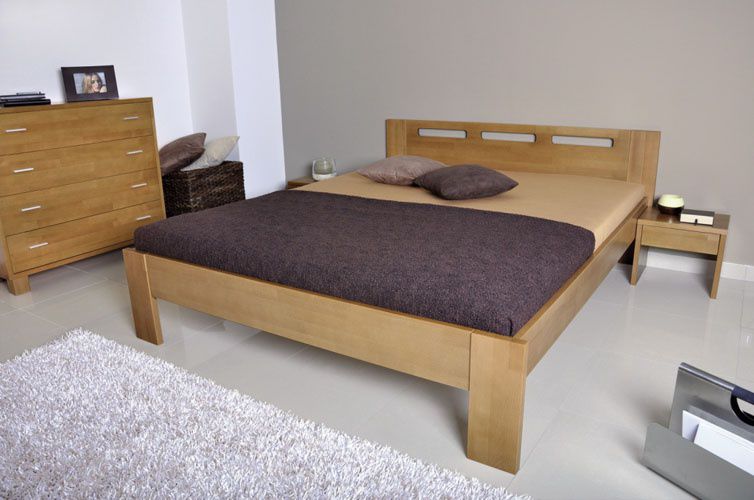 Manželská postel NELA - masiv buk - 160 x 200 cm - Nábytek Harmonia s.r.o.