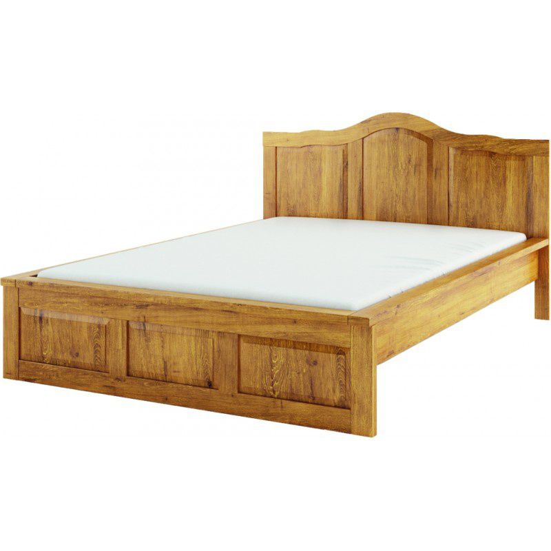 Masivní postel 90x200cm ACC 04 - K02 tmavá borovice - Nábytek Harmonia s.r.o.