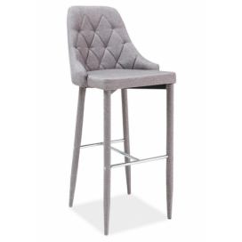 Casarredo Barová čalouněná židle TRIX H-1 šedá