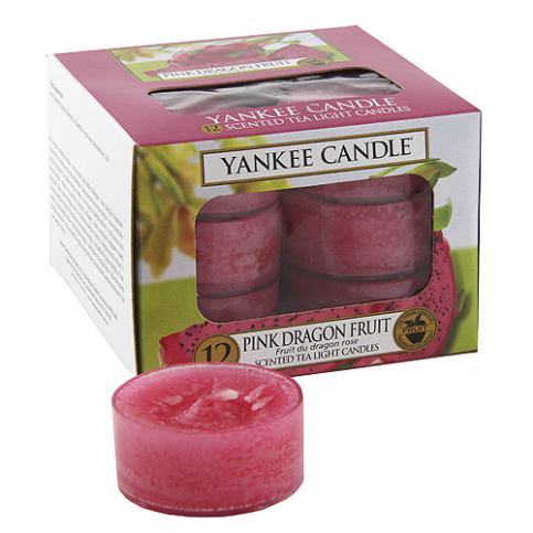 Svíčky čajové Yankee Candle Růžový dračí plod, 12 ks - M DUM.cz