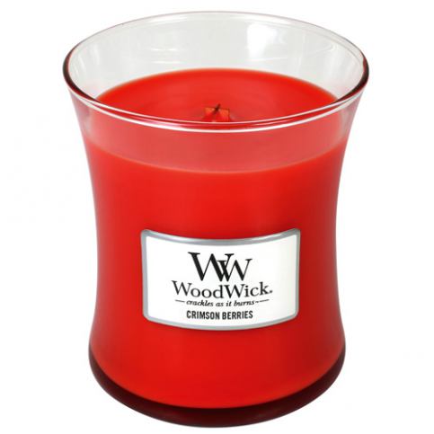 Svíčka oválná váza WoodWick Červená jeřabina, 275 g - M DUM.cz