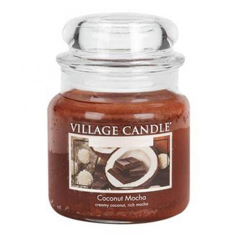 Svíčka ve skleněné dóze Village Candle Kokos s čokoládou, 454 g - M DUM.cz