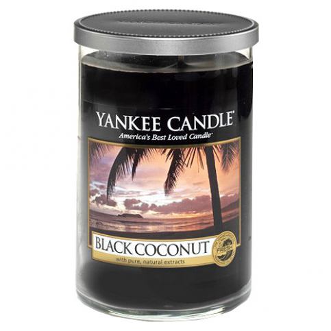 Svíčka ve skleněném válci Yankee Candle Černý kokos, 340 g - M DUM.cz