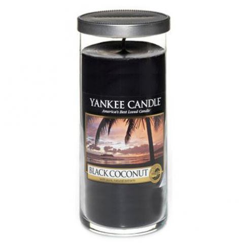 Svíčka ve skleněném válci Yankee Candle Černý kokos, 566 g - M DUM.cz