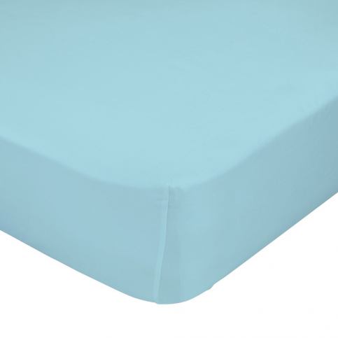 Modré elastické prostěradlo z čisté bavlny, 60 x 120 cm - Bonami.cz