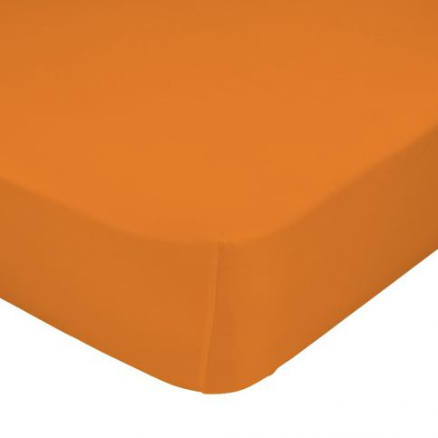 Oranžové elastické prostěradlo Basic, 90 x 200 cm - Bonami.cz