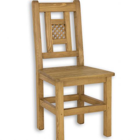 Židle z masivu rustikální SIL 08 - K03 bílá borovice - Nábytek Harmonia s.r.o.