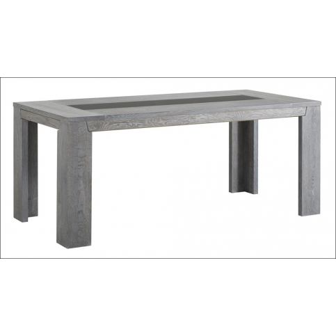 Jídelní stůl Titan - dub šedý - s rozkládáním - Nábytek Harmonia s.r.o.