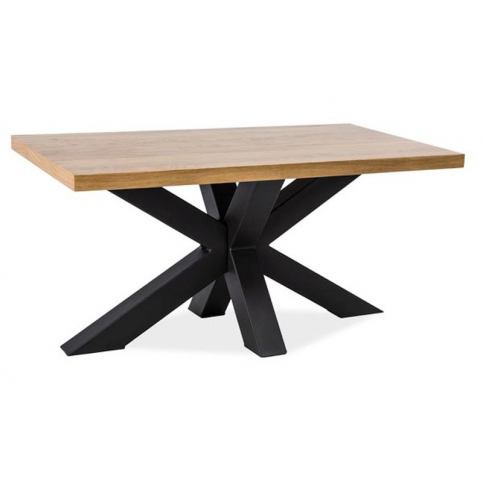 Konferenční stolek CROSS B dřevo masiv/kov - Nábytek Harmonia s.r.o.