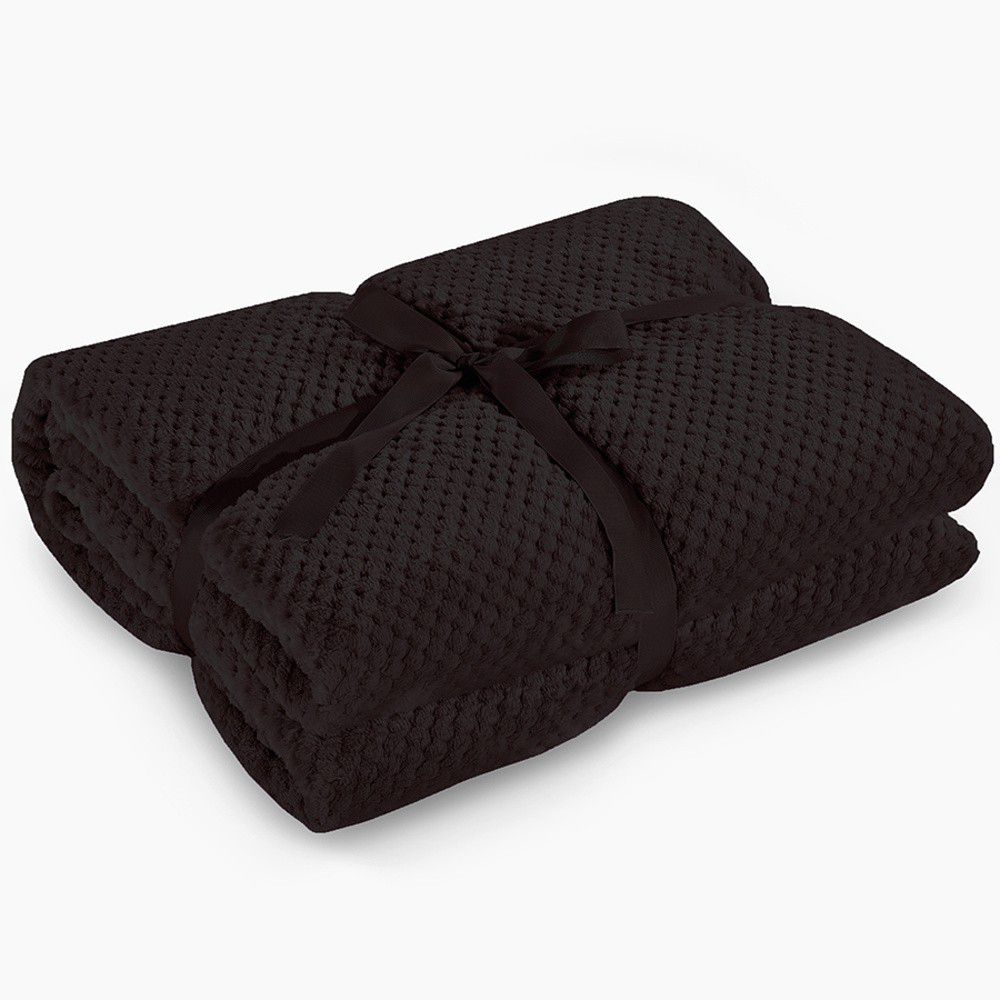 Černá deka z mikrovlákna DecoKing Henry, 150 x 200 cm - Bonami.cz