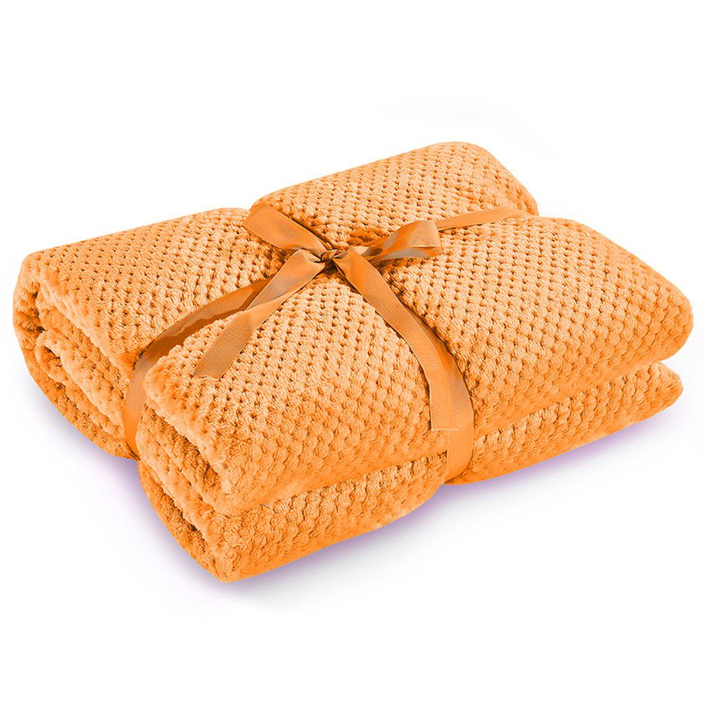 Oranžová deka z mikrovlákna DecoKing Henry, 220 x 240 cm - Bonami.cz