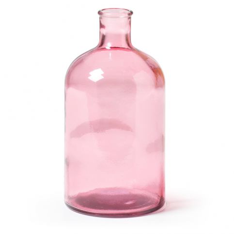Růžová skleněná váza La Forma Semplice, výška 22 cm - Bonami.cz