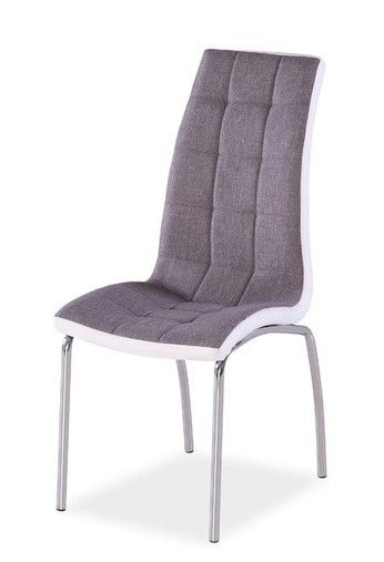 Casarredo Jídelní čalouněná židle H-104 šedá/bílá - ATAN Nábytek