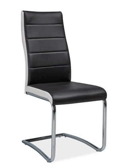 Casarredo Jídelní čalouněná židle H-353 černá/bílé boky - ATAN Nábytek