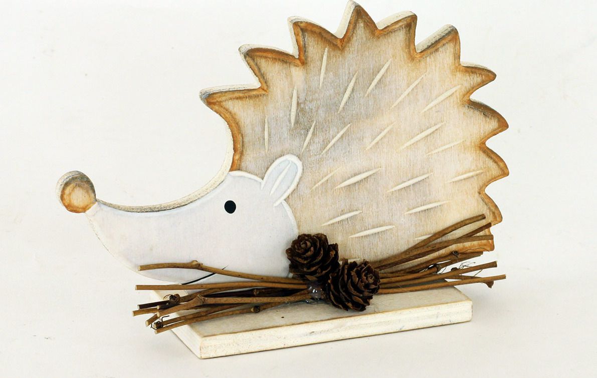 Autronic Dřevěná dekorace ježek KLA278 - ATAN Nábytek