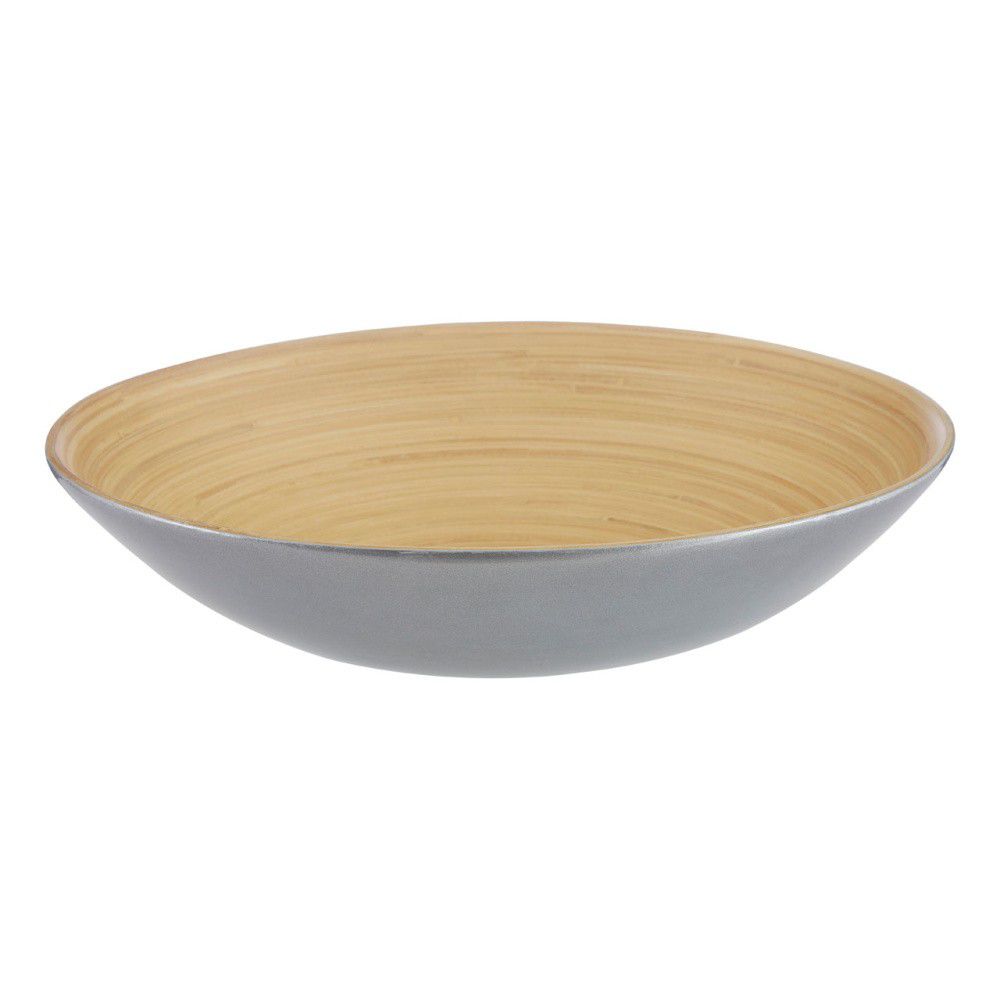 Salátová mísa z bambusu ve stříbrné barvě Premier Housewares, ⌀ 35 cm - Bonami.cz