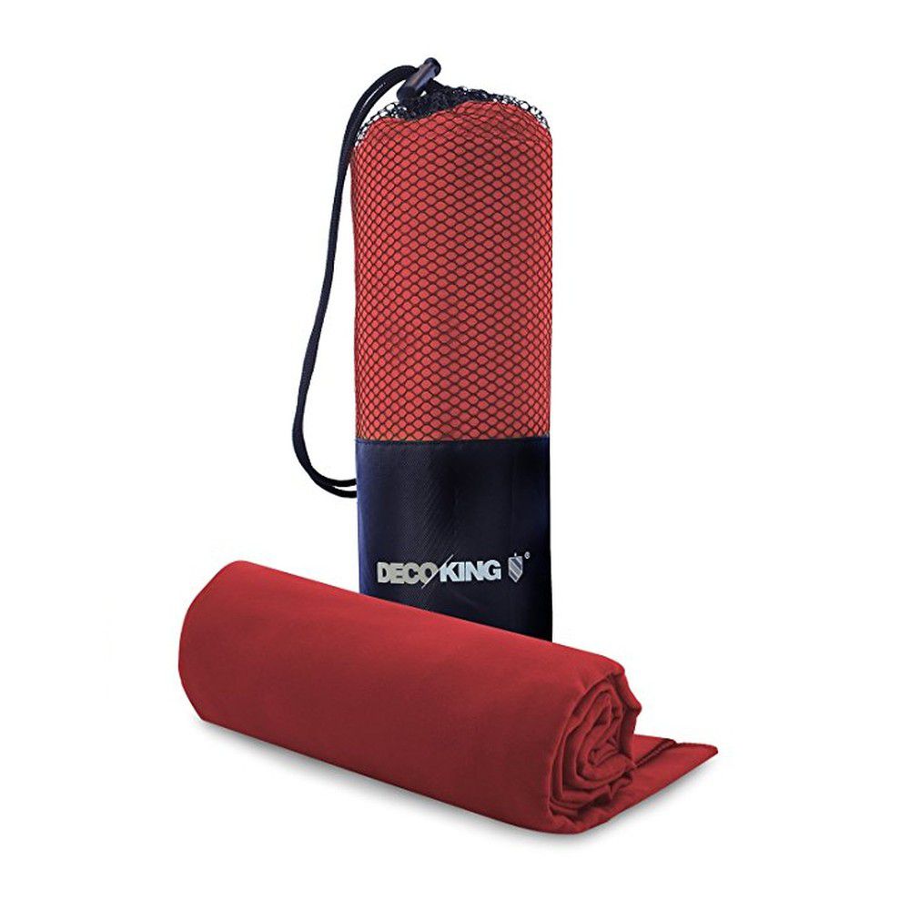 Set červené rychleschnoucí osušky a ručníku DecoKing EKEA, 70 x 140 cm + 30 x 50 cm - Bonami.cz