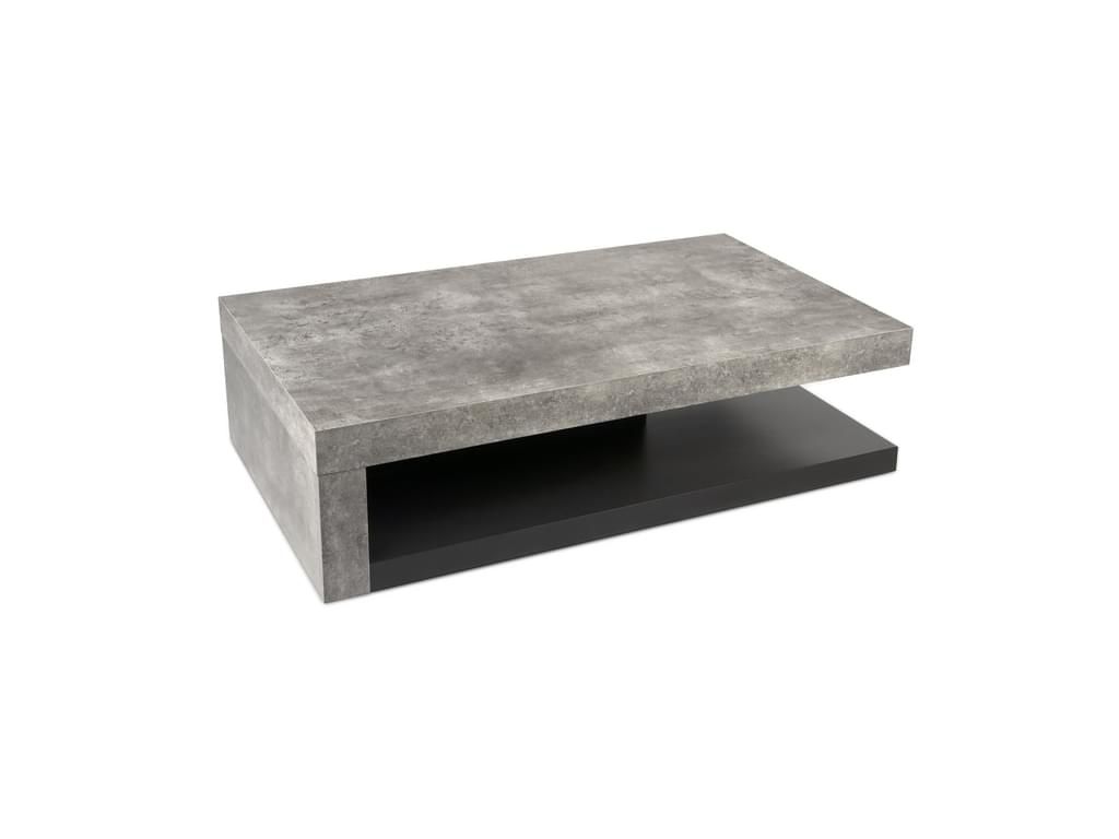 Šedý dvojitý konferenční stolek v betonovém dekoru TemaHome Detroit, 110 x 29 cm - Bonami.cz