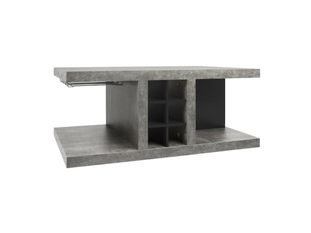 Konferenční stolek v betonovém dekoru TemaHome Detroit, 110 x 45 cm - Bonami.cz