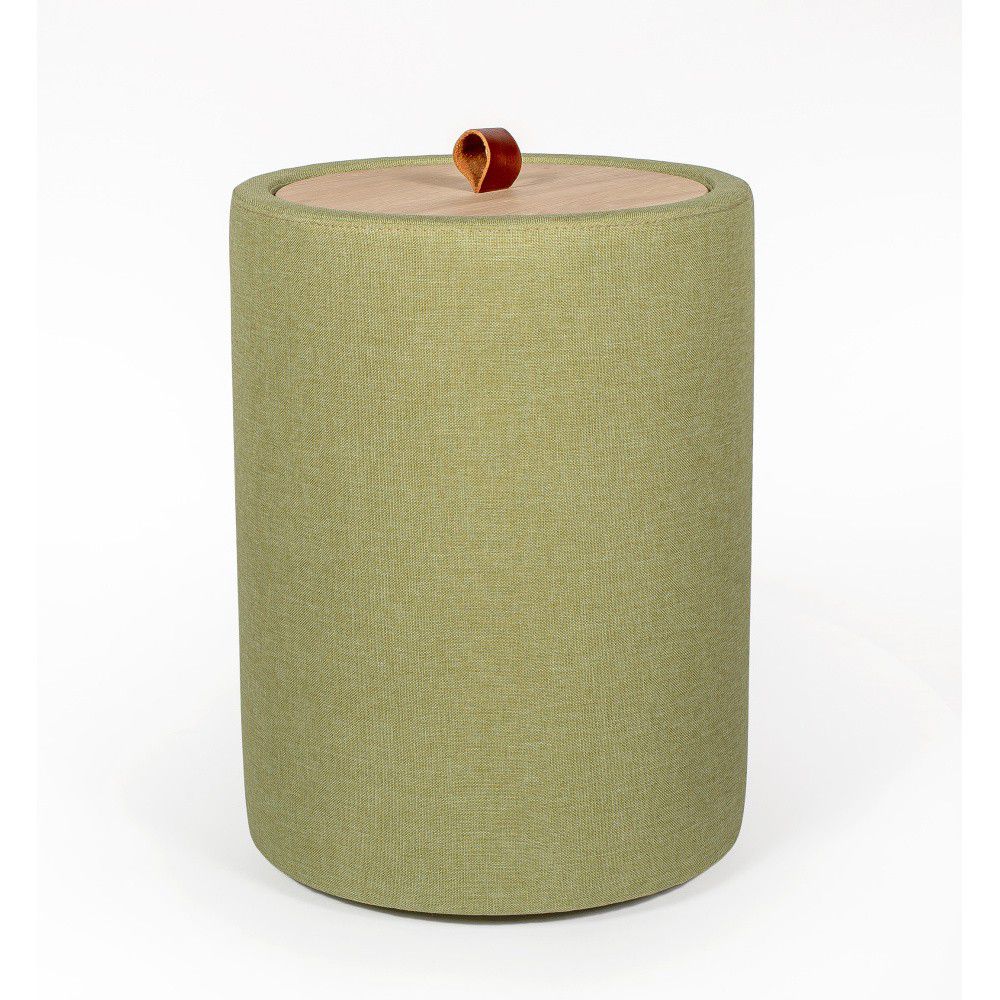 Odkládací stolek v zelené barvě se snímatelnou deskou z dubového dřeva Askala Ibisco, ⌀ 36 cm - Bonami.cz