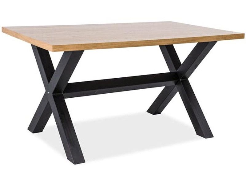 Konferenční stolek XAVIERO B dub/černá 110x60 - ATAN Nábytek