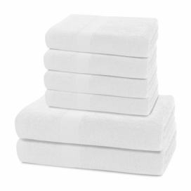 Sada 2 osušek a 4 ručníků DecoKing Ginna bílé, velikost 2*70x140+4*50x100