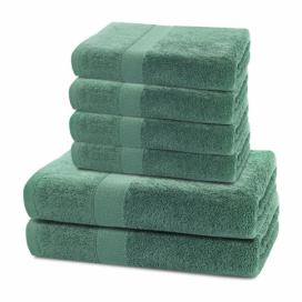Set ručníků DecoKing MARINA zelené, velikost 2*70x140+4*50x100