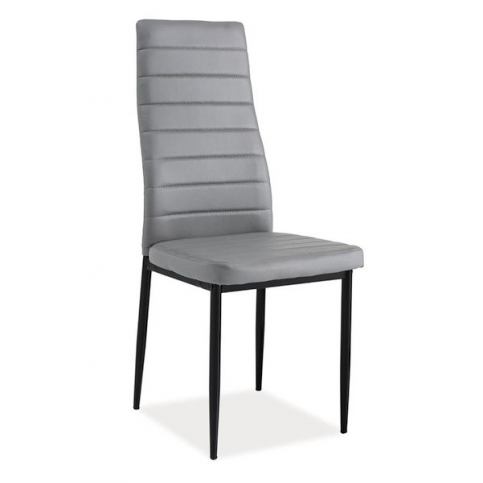 Casarredo Jídelní čalouněná židle H-261 BIS C šedá/černá - ATAN Nábytek