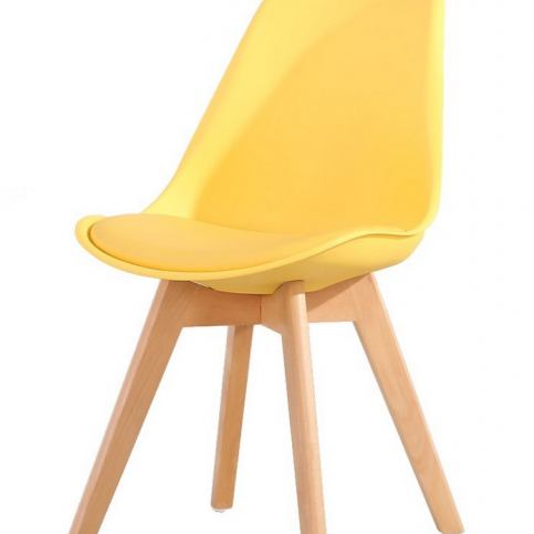Casarredo Jídelní židle CROSS žlutá - ATAN Nábytek