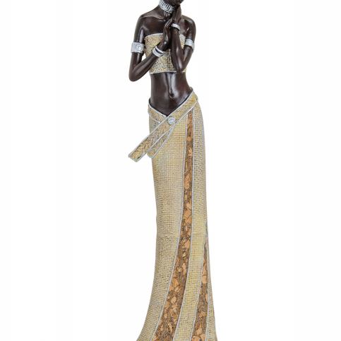 Soška Afričanka s dlouhou sukní - Velký Košík