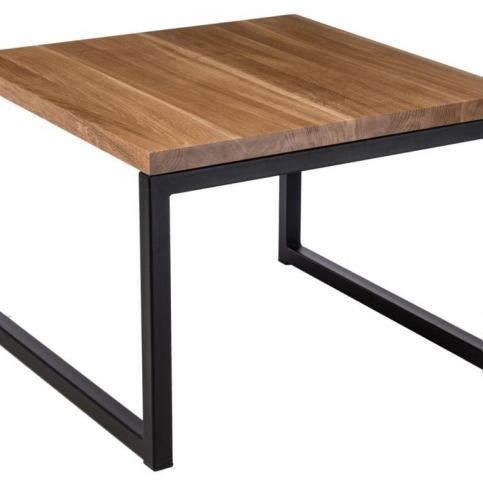Konferenční stolek Grafico II 60x60 cm, dub/černá - Designovynabytek.cz