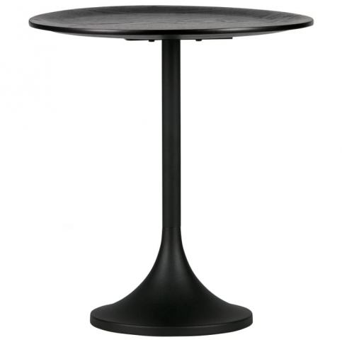 Černý kovový odkládací stolek WOOOD Bowie, ⌀ 48 cm - Bonami.cz