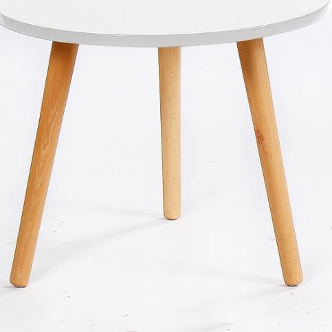 Příruční stolek, bílá / natural, Bazzy 2 - M DUM.cz