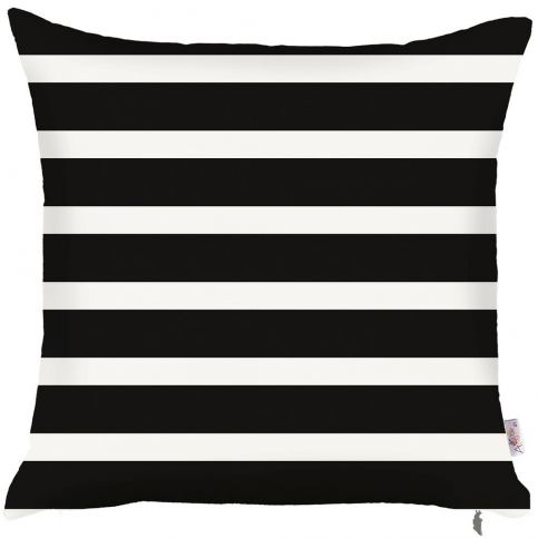 Černobílý povlak na polštář Apolena Pinky Stripes, 43 x 43 cm - Bonami.cz
