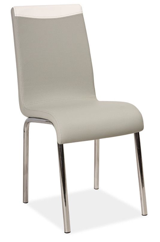 Casarredo Jídelní čalouněná židle H-161 šedá/bílá - ATAN Nábytek