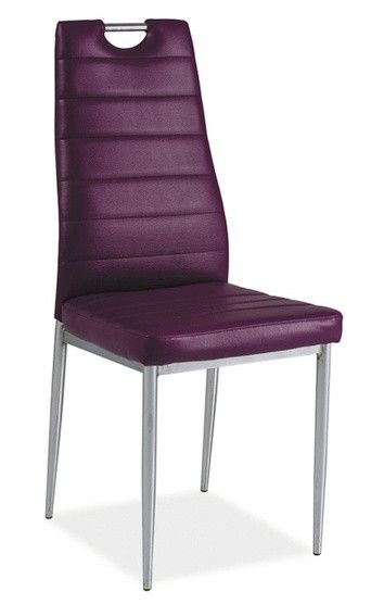 Casarredo Jídelní čalouněná židle H-260 fialová/chrom - ATAN Nábytek