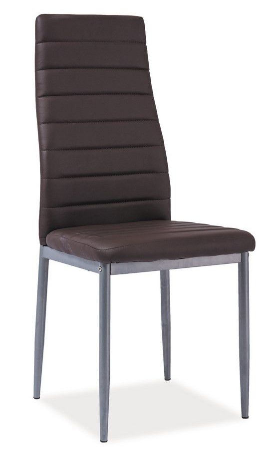 Casarredo Jídelní čalouněná židle H-261 Bis hnědá/alu - ATAN Nábytek