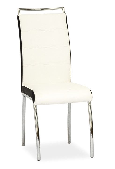 Casarredo Jídelní čalouněná židle H-442 bílá/černá - ATAN Nábytek