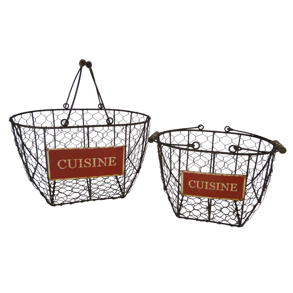 Sada 2 košíků z kovu Antic Line Cuisine Basket - Bonami.cz