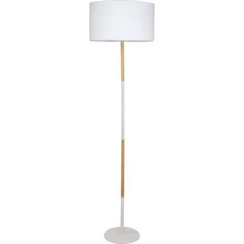 Stojací lampa, bílý hliník / vzor dřeva, Cinda Typ 20 - M DUM.cz