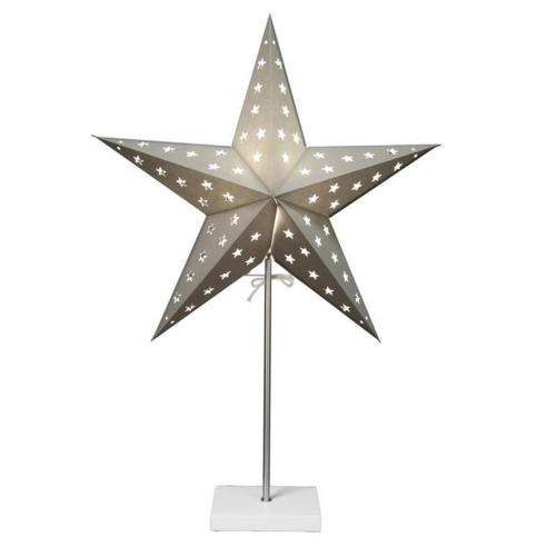 Star trading Hvězda na podstavci STAR 67 cm šedá - Favi.cz