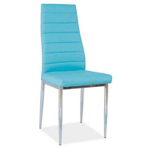 Casarredo Jídelní čalouněná židle H-261 modrá - ATAN Nábytek
