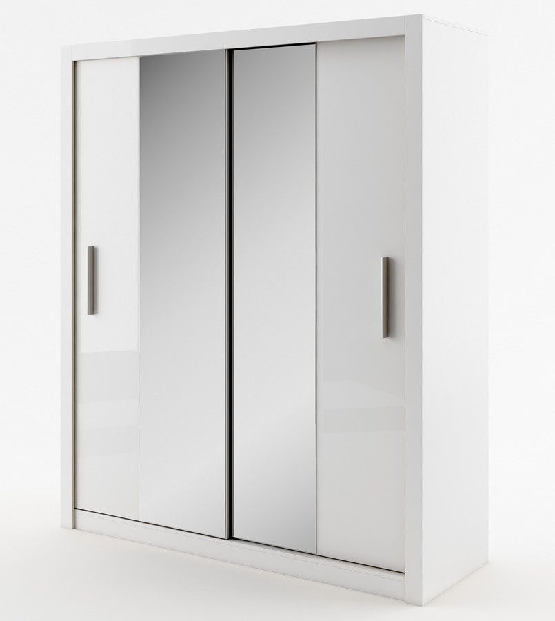 Casarredo Šatní skříň IDEA 03 bílá zrcadlo 180 cm - ATAN Nábytek