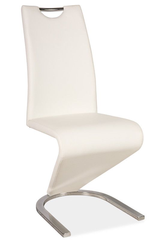 Casarredo Jídelní čalouněná židle H-090 bílá/chrom - ATAN Nábytek