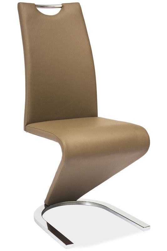 Casarredo Jídelní čalouněná židle H-090 cappuccino/chrom - ATAN Nábytek