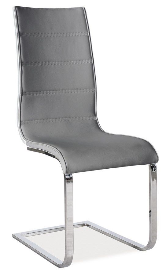 Casarredo Jídelní čalouněná židle H-668 šedá/bílá - ATAN Nábytek