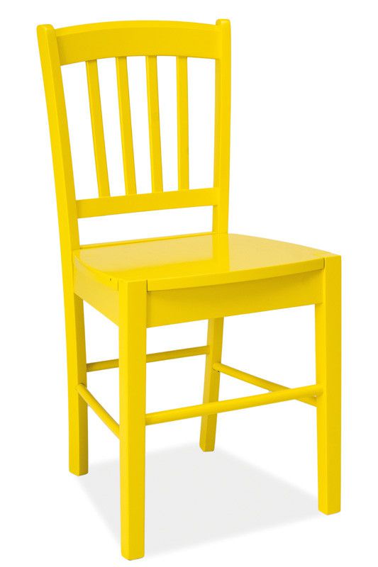 Casarredo Jídelní dřevěná židle CD-57 žlutá - ATAN Nábytek